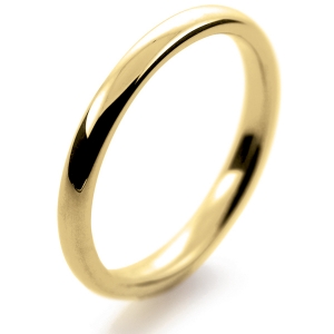 Soft Court Medium -   2mm (SCSM2-Y) Yellow Gold Wedding Ring